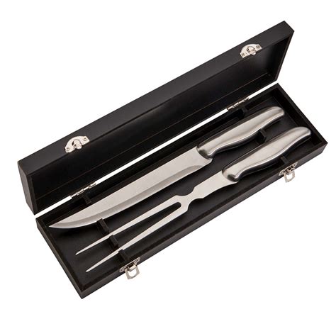 stainless steel turkey carving knife and fork set with box|carving knife and fork set.